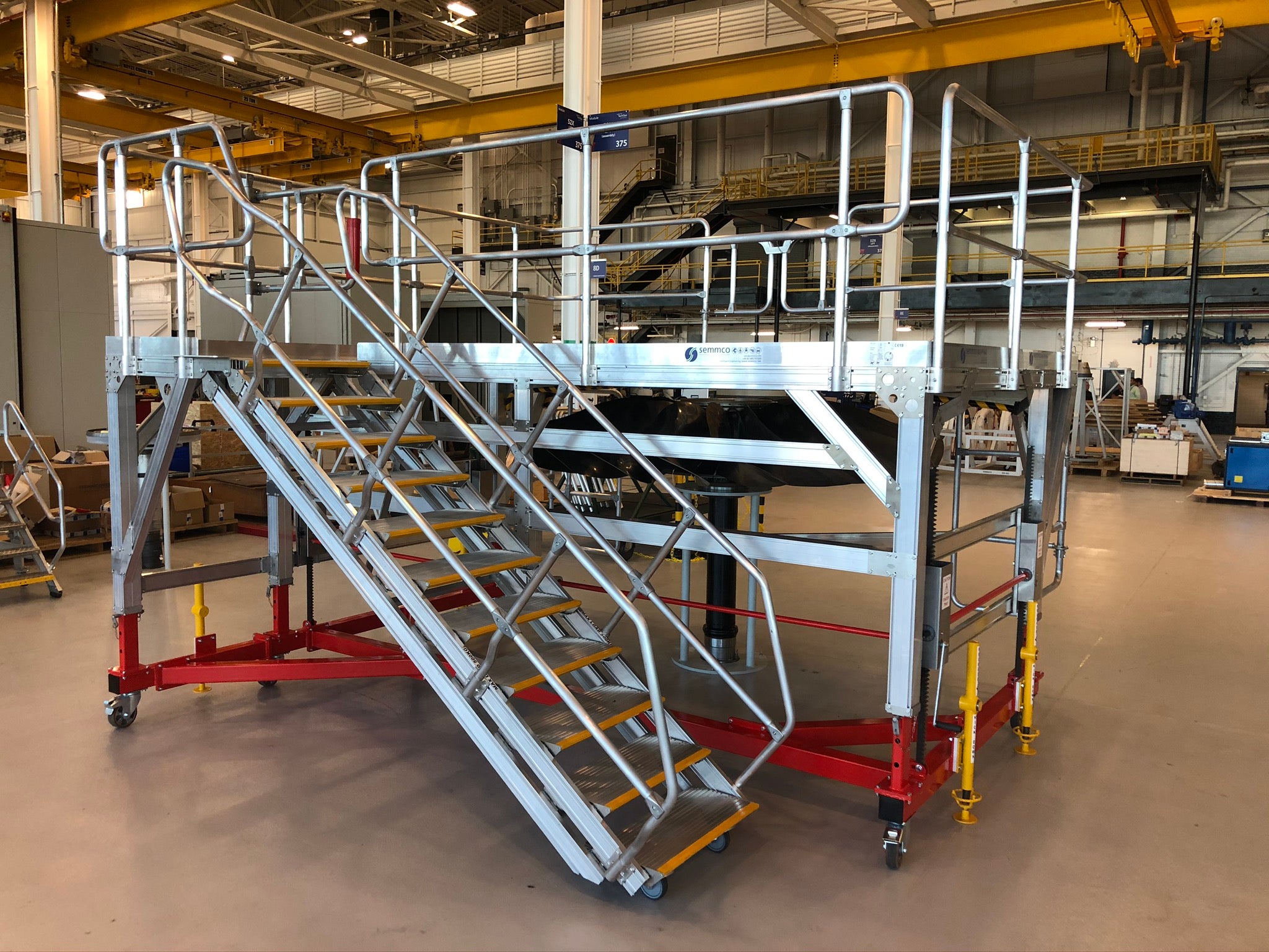 Engine Experimental Fan Installation Variable Height Access Platform H1.7-2.6m x L2.7m x W4.1m