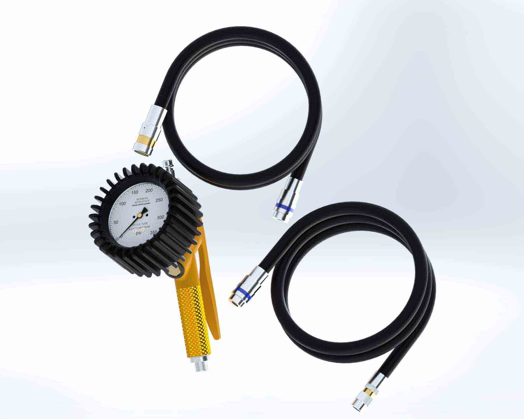 Tyre Inflator Tool - Gauge, 8v & 12v Hose