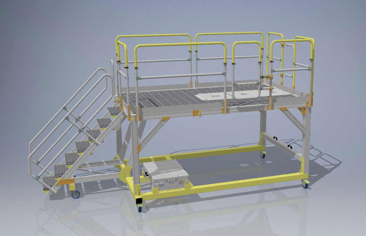 Fixed Height - Hangar - Steel Chassis - H1.65 X L3.2 X W2.0 with Hop UP (0.245) Left Hand