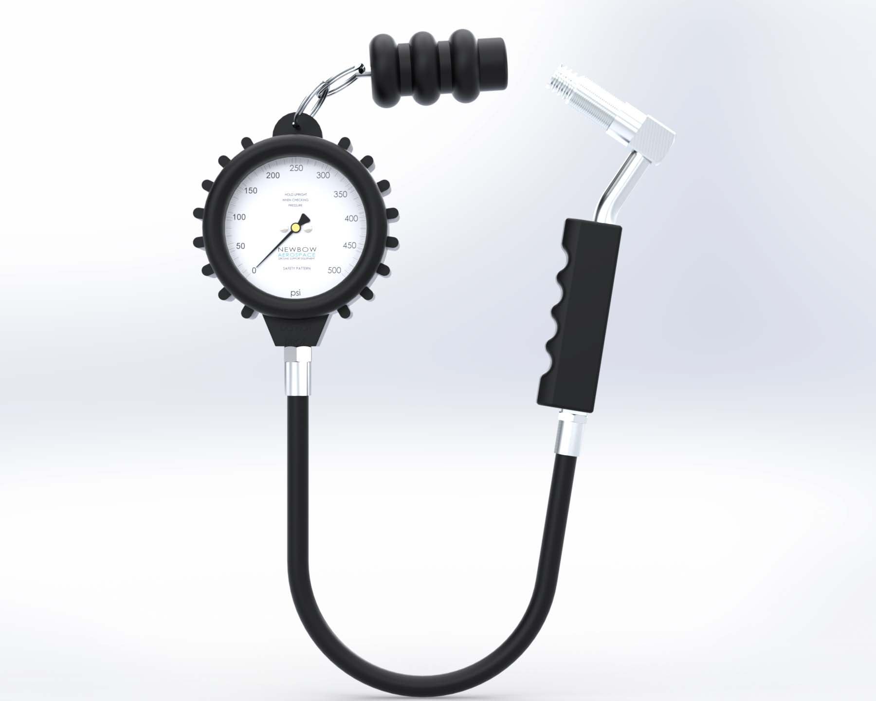 Tyre Pressure Gauge 0-500psi 8v & 12v - Universal Adapter