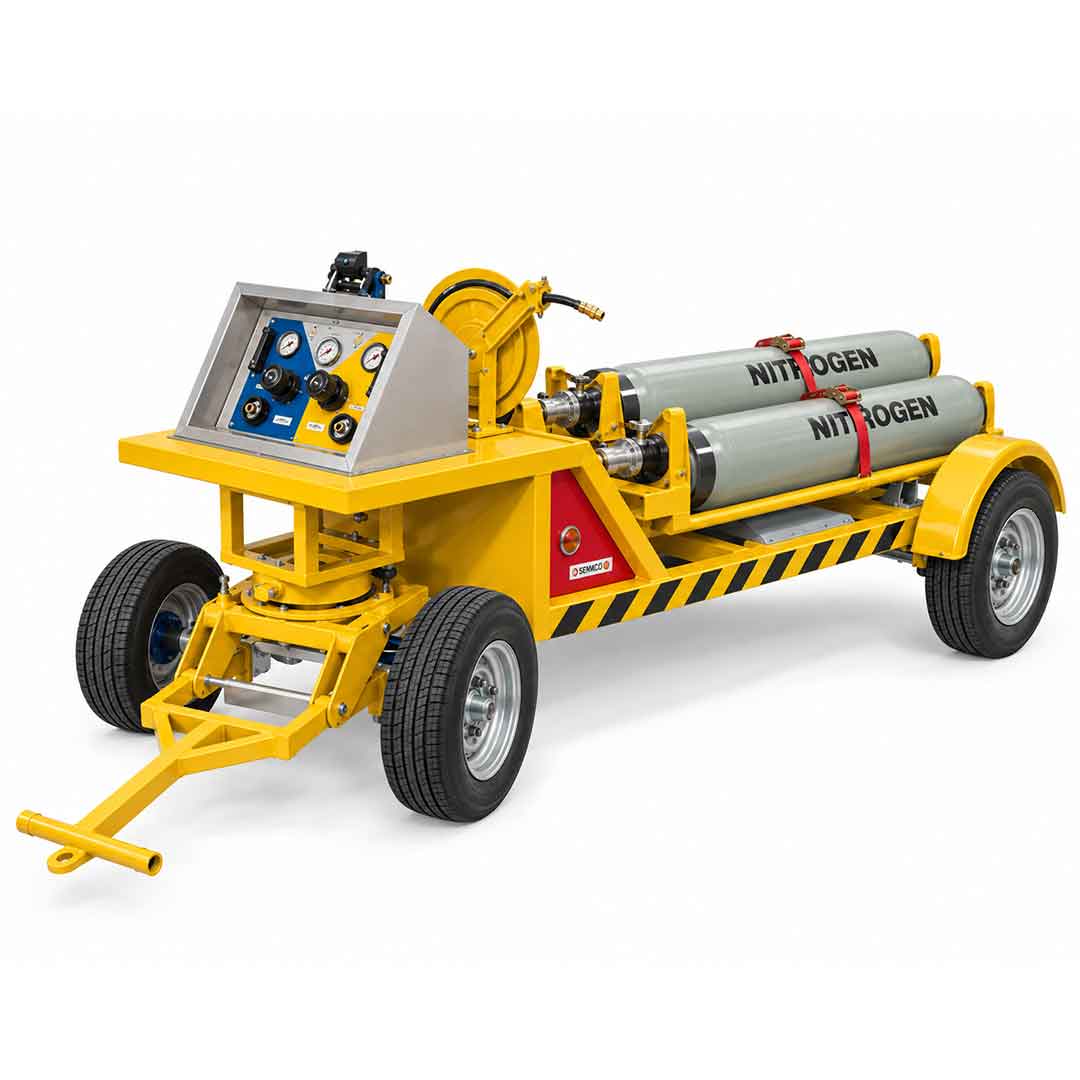 Nitrogen Cart  - Fixed - 2 Cylinder - HP+ LP - inc. Retractable Hose Reels