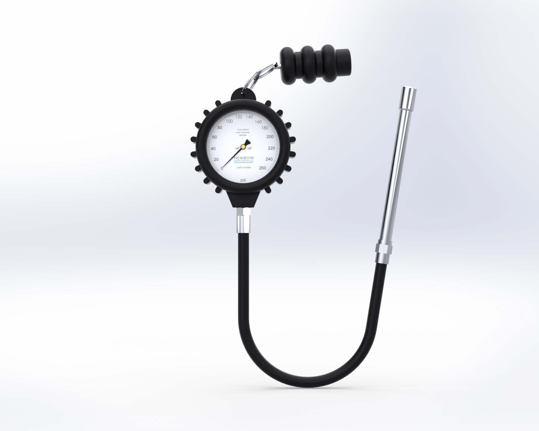 Tyre Pressure Gauge 0-200psi 12v - Inline Adapter
