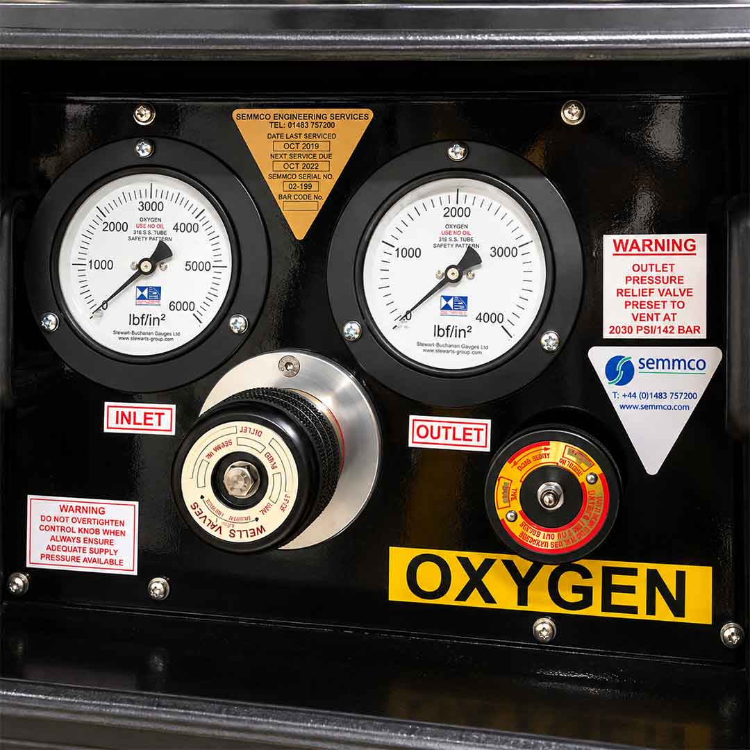 Nitrogen Cart  - Demountable - 3 Cylinder - HP+ LP - inc. Retractable Hose Reels