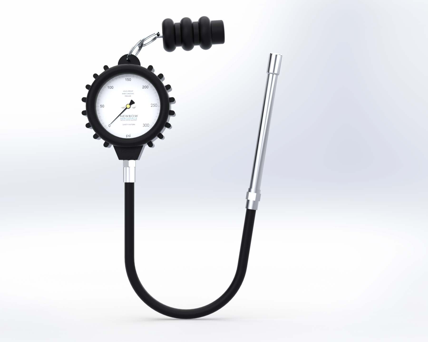 Tyre Pressure Gauge 0-300psi 12v - Inline Adapter