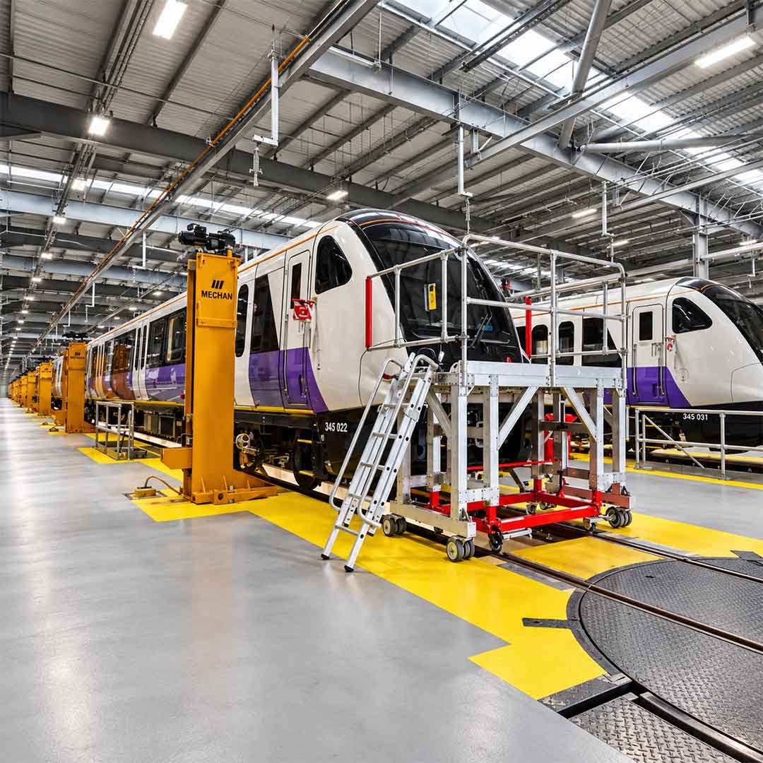 Semmco Variable Height Front Access Rail Maintenance Platform H1.45m -1.95m – front view