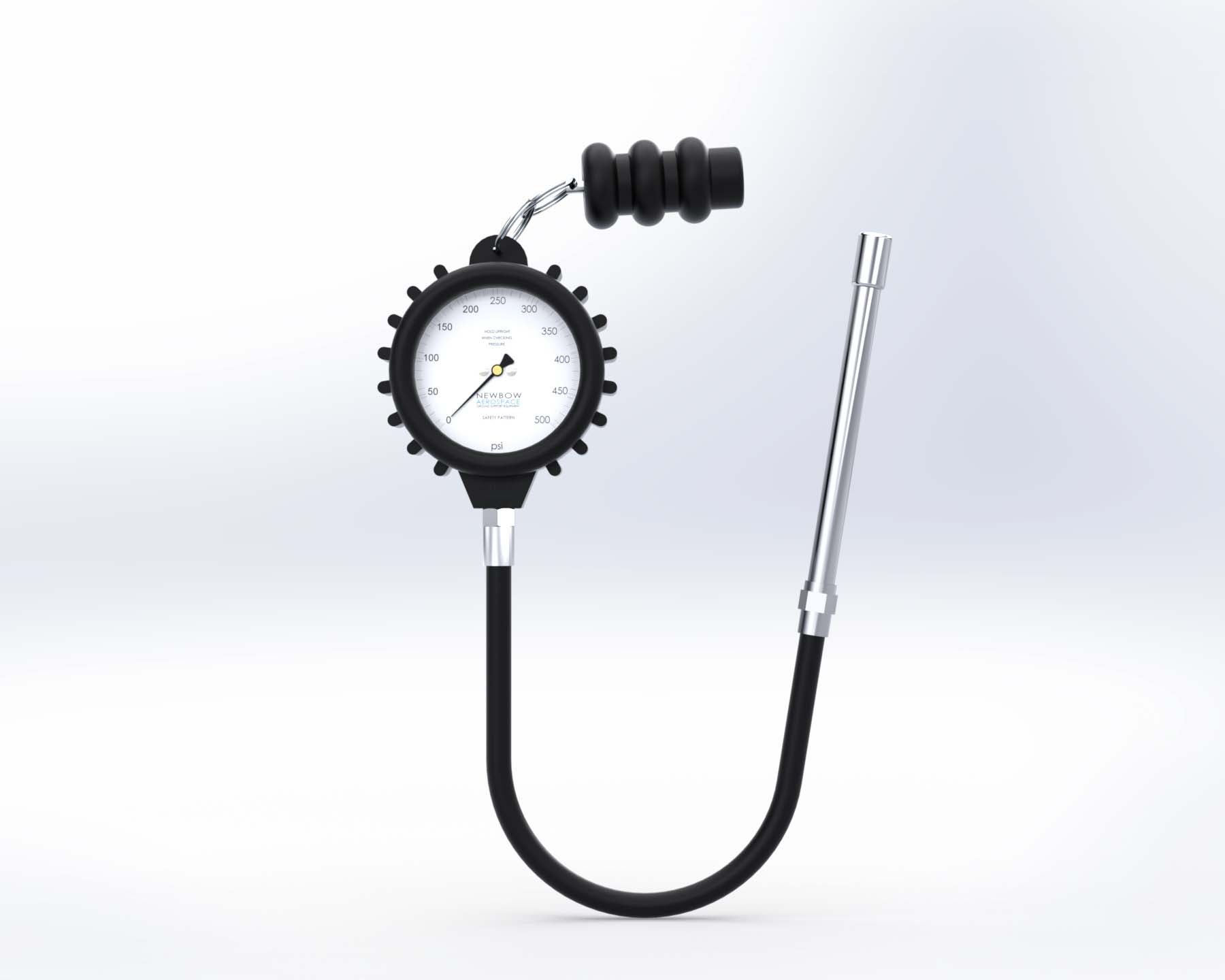 Tyre Pressure Gauge 0-500psi 12v - Inline Adapter