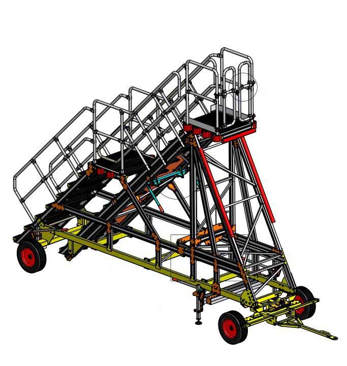 Variable height - H3.25–5.0m - Towable chassis – Collapsible