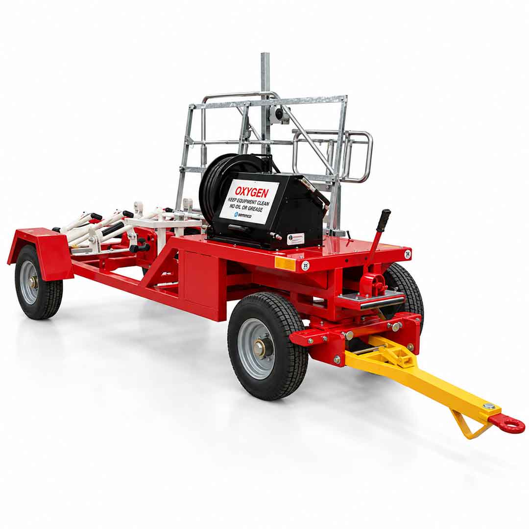 Oxygen Cart  - Demountable - 2 Cylinder - HP - inc. Retractable Hose Reels