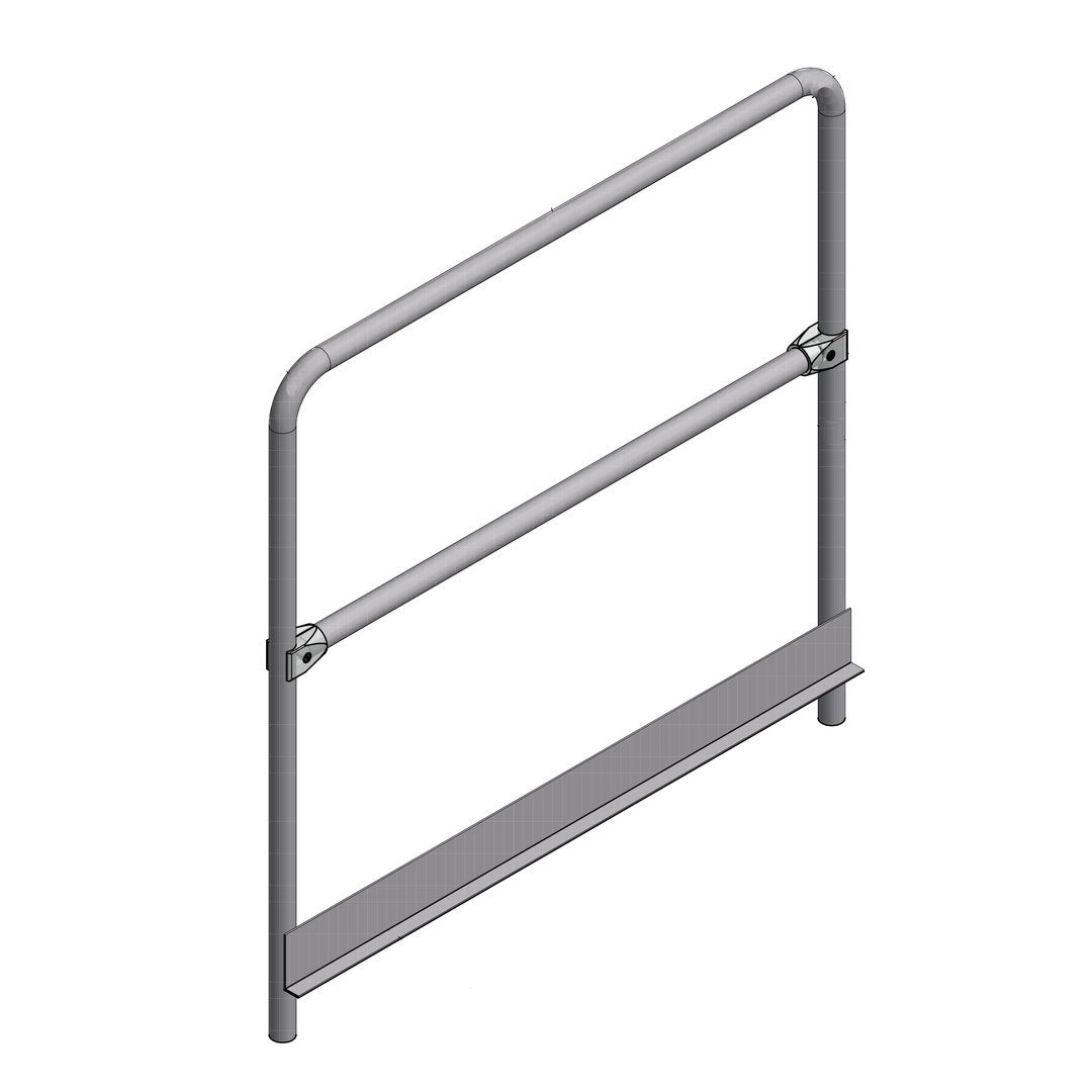 Semmco Handrail with toe board – for use with Semmco Pit Boards