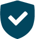 Icon: shield with tick, symbol for security
