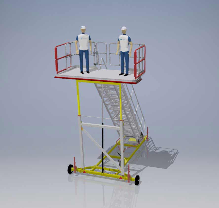 PAX Variable Height Access Platform Hangar H2.5-4.5m x W3.0m x L1.5m 