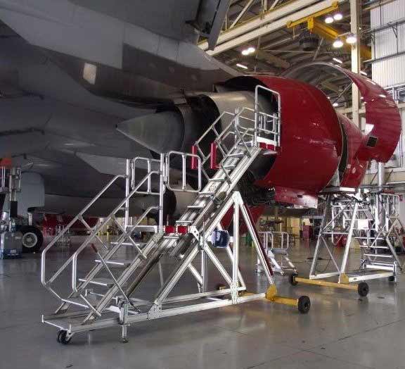 Narrow Platform- Variable height - H2.2m-3.2m - Hangar chassis