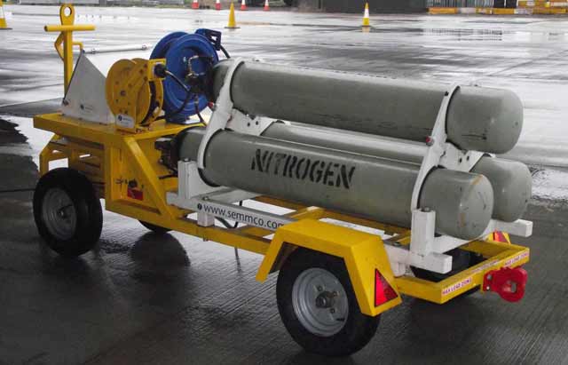 Nitrogen Cart  - Fixed - 3 Cylinder - HP+ LP - inc. Retractable Hose Reels